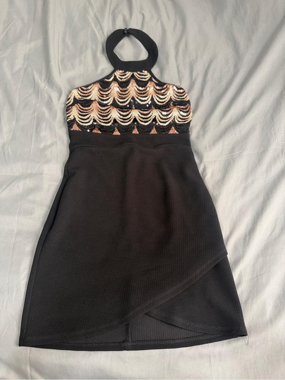Crystal Doll Black Textured Skirt